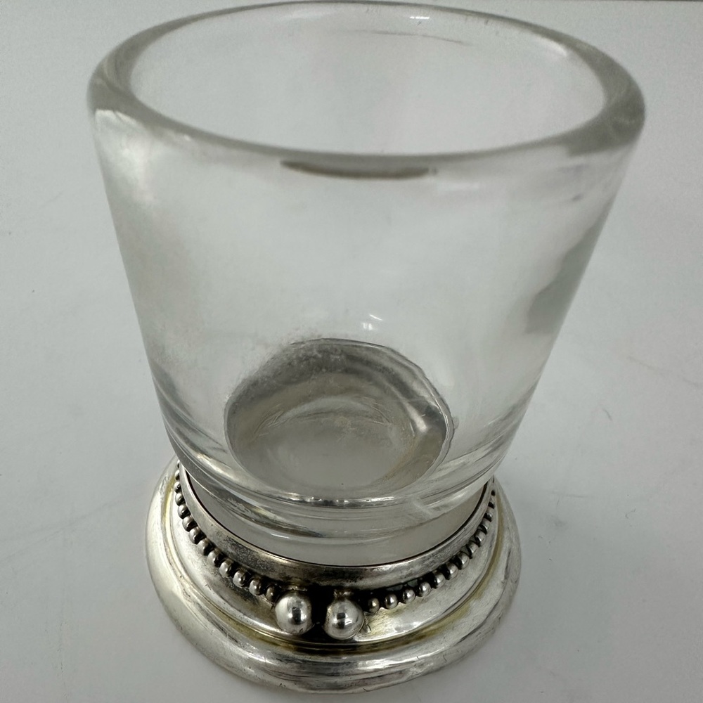Sterling Silver & Glass Candle Votive